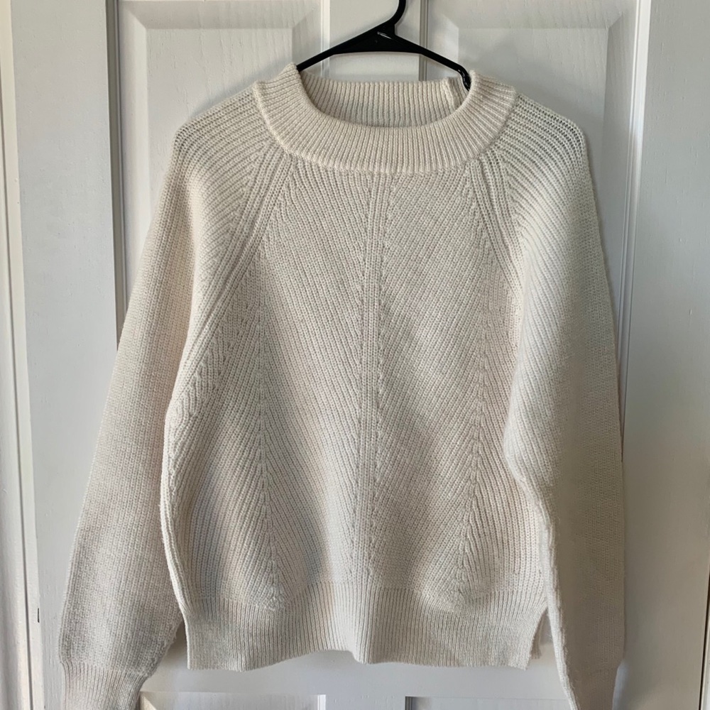 Wool-Blend Knit Sweater - Ivory